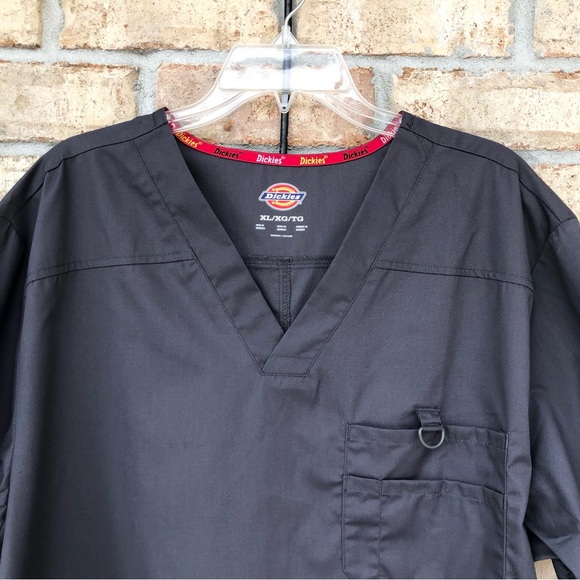 Dickies EDS Signature Men's 5-Pocket V-Neck Gray Scrub Top XL - Picture 3 of 12